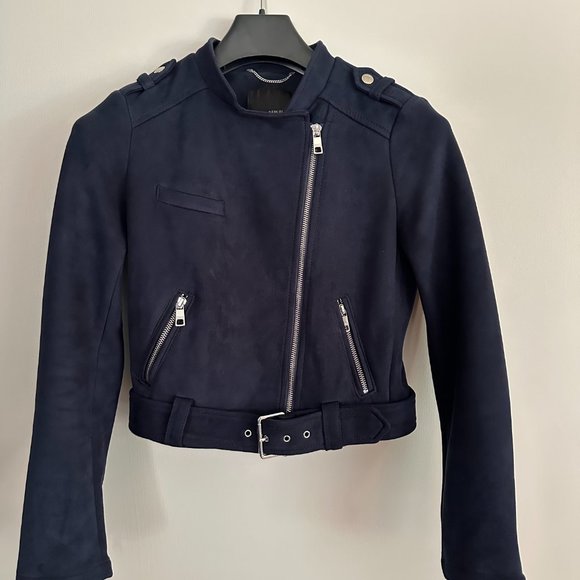 Banana Republic Faux Suede Navy Jacket - Picture 4 of 5